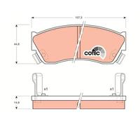 TRW Brake Pad Set GDB883 Front Disc 14.9mm