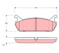 TRW GDB887 Brake pad set
