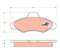 Brake pads GDB897 TRW for FORD ESCORT Mk VI ORION III ESCORT Mk V Turnier