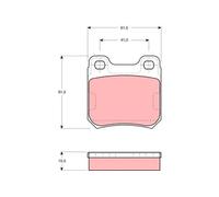 Brake pads GDB914 TRW for OPEL SENATOR B