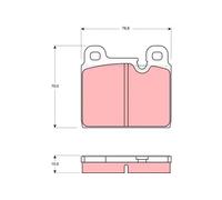 TRW Brake Pads GDB918 – Front Disc Pads – Non-R90 – for Porsche 911 / Targa / Convertible