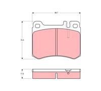Brake pads GDB929 TRW for MERCEDES-BENZ SL