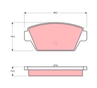 Brake pads GDB945 TRW for MITSUBISHI COLT Mk III LANCER Mk IV Hatchback