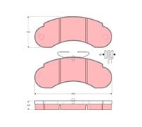 Brake pads GDB950 TRW for MERCEDES-BENZ PUCH