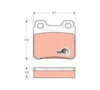 Brake pads GDB952 TRW for OPEL SAAB