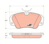 Brake pads GDB957 TRW for OPEL SENATOR B OMEGA B OMEGA B Estate