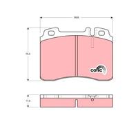 Brake Pad Set, disc brake TRW GDB962 for MERCEDES-BENZ SL (R129) 5 1989-1992