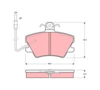Brake pads GDB968 TRW for RENAULT ALPINE