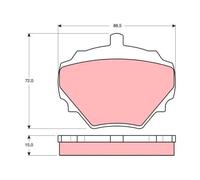 TRW GDB974 Brake pad set