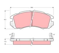 BRAKE PAD SET DISC BRAKE GDB989 FOR SUBARU OUTBACK/LEGACY LIBERTY/II IMPREZA