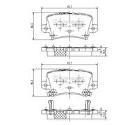 Brake pads J3614018 NIPPARTS for HONDA CIVIC IX CIVIC VIII Hatchback