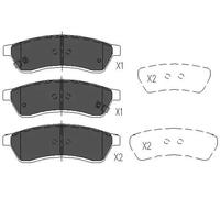 Brake pads KBP-1012 KAVO PARTS for CHEVROLET EPICA