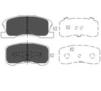 Brake pads KBP-1508 KAVO PARTS for DAIHATSU STORIA MOVE YRV
