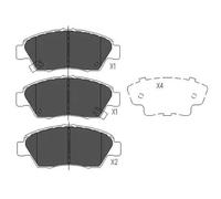 Brake pads KBP-2003 KAVO PARTS for HONDA CIVIC del Sol Mk III CIVIC MK V Saloon