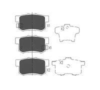Brake pads KBP-2008 KAVO PARTS for SUZUKI FIAT HONDA