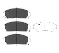 BRAKE PAD SET DISC BRAKE KBP-2037 FOR HONDA R18Z4/R18Z1 1.8L R16B1/R16B2 1.6L