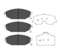Brake pads KBP-3014 KAVO PARTS for HYUNDAI GALLOPER