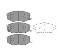 Brake pads KBP-4025 KAVO PARTS for HYUNDAI KIA