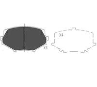 Brake pads KBP-4527 KAVO PARTS for MAZDA MX-5 MX-3 / AZ-3 / PRESSO MX-5 Mk II