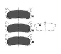 Brake pads KBP-4539 KAVO PARTS for MAZDA MX-5 323 F Mk V 323 C Mk V MX-5 Mk II