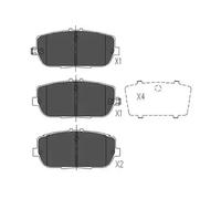 Brake pads KBP-4551 KAVO PARTS for MAZDA MX-5 Mk III MX-5 IV MX-5 RF Targa