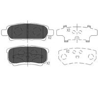 Brake pads KBP-5518 KAVO PARTS for MITSUBISHI DODGE CHRYSLER JEEP