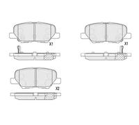 BRAKE PAD SET DISC BRAKE KBP-5551 FOR MITSUBISHI OUTLANDER/III/Van/SUV/SPORT