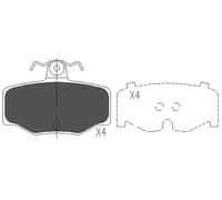 Brake pads KBP-6511 KAVO PARTS for NISSAN PRIMERA PRIMERA Hatchback ALMERA TINO