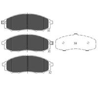 Brake pads KBP-6518 KAVO PARTS for NISSAN NP300 PICKUP TERRANO II PICK UP NAVARA