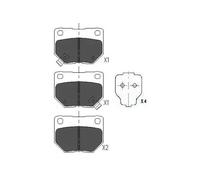 BRAKE PAD SET DISC BRAKE KBP-6545 FOR NISSAN VG30DETT 3.0L RB25DET 2.5L 6cyl