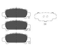 Brake pads KBP-8002 KAVO PARTS for SUBARU IMPREZA Saloon IMPREZA Estate FORESTER