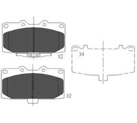 Brake pads KBP-8003 KAVO PARTS for SUBARU TOYOTA