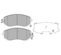 Brake pads KBP-8025 KAVO PARTS for SUBARU TOYOTA