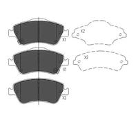 Brake pads KBP-9027 KAVO PARTS for TOYOTA AURIS COROLLA Saloon