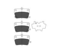 Brake pads KBP-9068 KAVO PARTS for TOYOTA RAV 4 Mk II