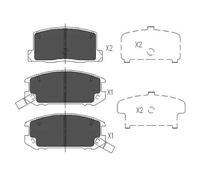 Brake pads KBP-9082 KAVO PARTS for TOYOTA MR2 I MR2 II MR2 III