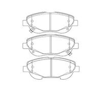 Brake pads KBP-9143 KAVO PARTS for TOYOTA AVENSIS Saloon AVENSIS Estate VERSO
