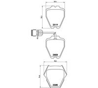 BREMBO P 85 054 Brake pad set