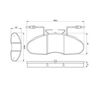 Brake pads Low-Metallic 0 986 424 080 BOSCH for RENAULT TRUCKS MESSENGER Van