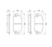Bosch Brake Pad Set 0 986 461 396 - Disc Brake for Renault 12/Break/TOROS/Variable 14