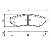 Bosch Brake Pad Set Disc 0 986 494 172 Low-Metallic for Daewoo Chevrolet Evanda 2.0L 4cyl