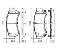 Brake pads Low-Metallic 0 986 494 221 BOSCH
