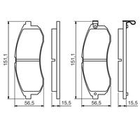 BOSCH 0 986 494 362 Brake pad set