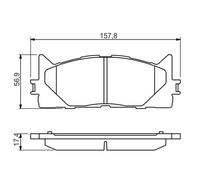Bosch Brake Pad Set 0 986 494 430 - Disc Brake, Fits Toyota & Lexus ES/ES VI/Camry