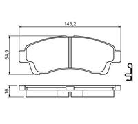 Brake pads Low-Metallic 0 986 494 503 BOSCH for MAZDA B-SERIE