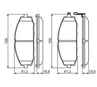 Brake pads Low-Metallic 0 986 494 560 BOSCH