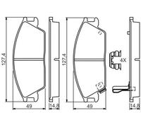 Brake Pads Set 0986494620 Bosch 1CA1058101 25A1058101 725193010 725193011 BP2693