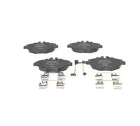 Bosch BP1197 - Brake Pads Car Front Axle - Bosch Quality - Reduced Noise and Dust - ECE-R90 Certified - Copper-Free - 1 Set of 4 pads - With Accessories