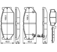 Brake pads Low-Metallic 0 986 495 308 BOSCH