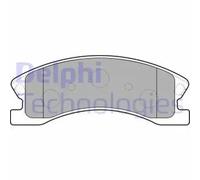 Brake pads Low-Metallic LP1906 DELPHI for JEEP GRAND CHEROKEE Mk II